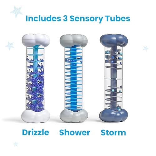 hand2mind Calming Sensory Tubes, Rain Sound Fidget Tubes, Rain Stick Instrument, Toddler Sensory Toys, Calm Down Corner Supplies, Science Classroom Weather Toys, Play Therapy Activities thumbnail 2