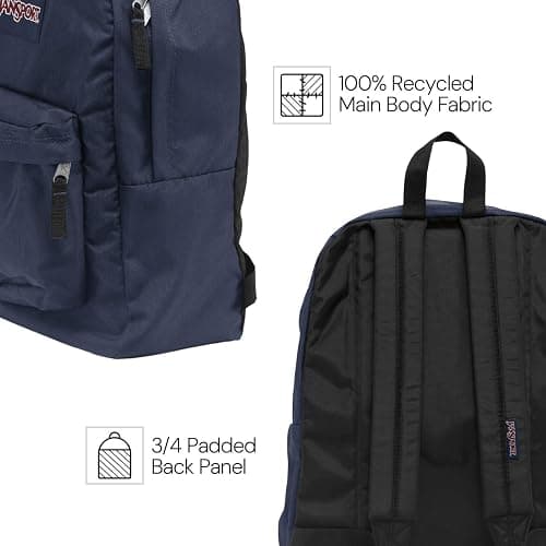 JanSport SuperBreak One Backpack - Durable, Lightweight Bookbag with 1 Main Compartment, Front Utility Pocket with Built-in Organizer - Premium Backpack, Bad Bows thumbnail 4
