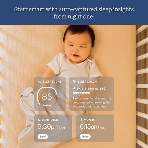 Nanit Smart Baby Video Monitor - Camera & Floor Stand - 1080p Wi-Fi Camera | Pro edition, 2-way audio, sound/motion/cry notifications, night vision, see your baby from anywhere, video camera thumbnail 7