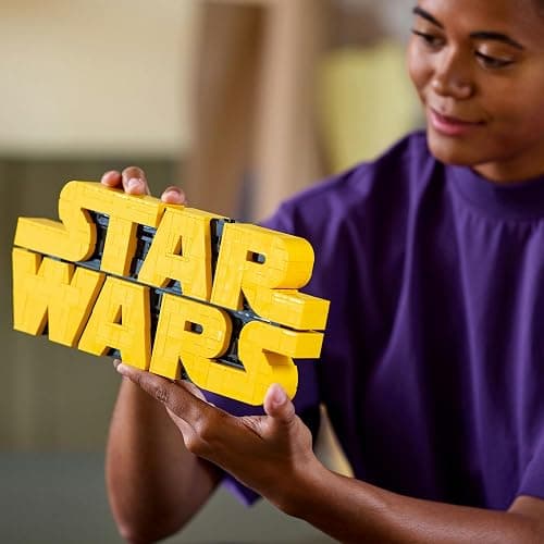LEGO Star Wars Brick-Built Star Wars Logo - Building Blocks for Adults 18+ - Star Wars Gift Idea for Birthdays - Collectible DIY Model Kit - Home Decor Idea for Fans of The Movie Series - 75407 thumbnail 4