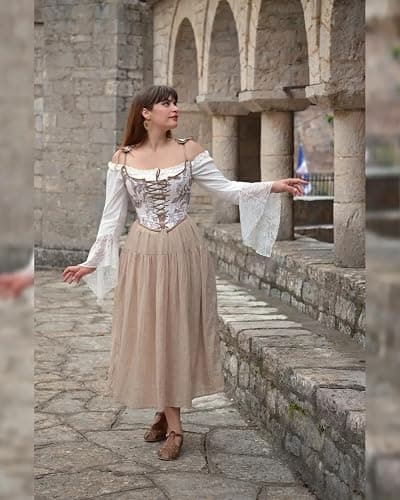 Scarlet Darkness Renaissance Shirt Women Bell Sleeve Off The Shoulder Pirate Blouse Peasant Dressy Top thumbnail 5