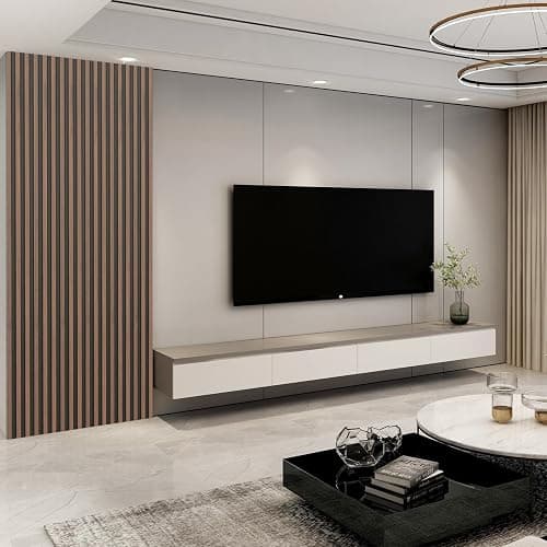 Art3d 8-Pack WPC Wood Slat Wall Panel for Interior Décor, 3D Wood Fluted Acoustic Wall Paneling for Living Room Bedroom Home & Office Accent Decor - 96 x 6 Inch Walnut thumbnail 9