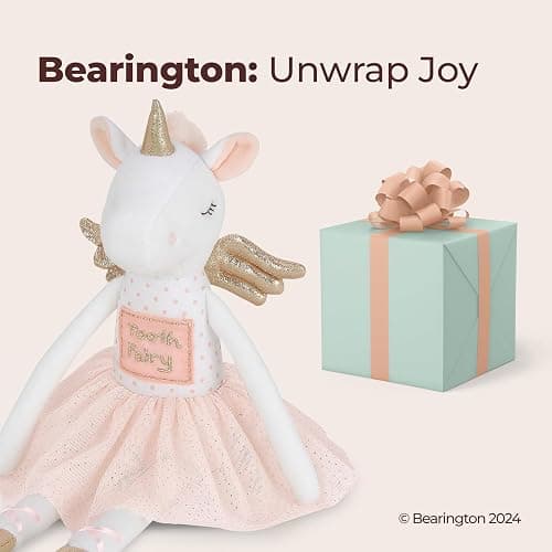 Bearington Collection Tooth Fairy Tooth Holder Plush Pillow for Girls – Hanging Doll for Bed, Door, Nightstand - Unicorn Twinkles 14" thumbnail 5