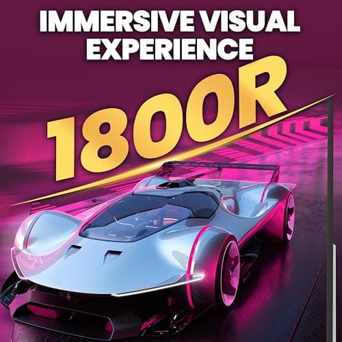 CRUA 27" Curved Gaming Monitor, FHD 1920x1080P, 165Hz/200Hz Computer Monitor, 1800R VA Screen, 120% sRGB, Support AMD FreeSync, Blue Light Filter, HDMI & DP, Wall Mount Install- White thumbnail 6