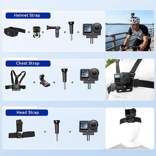 DJI Osmo Action 6 8K Waterproof Action Camera Bundle | 1/1.1" Square Sensor, 50GB Built-In Storage, Original Essential Combo + 58-in-1 Accessory Kit + Extra 64GB Card thumbnail 3