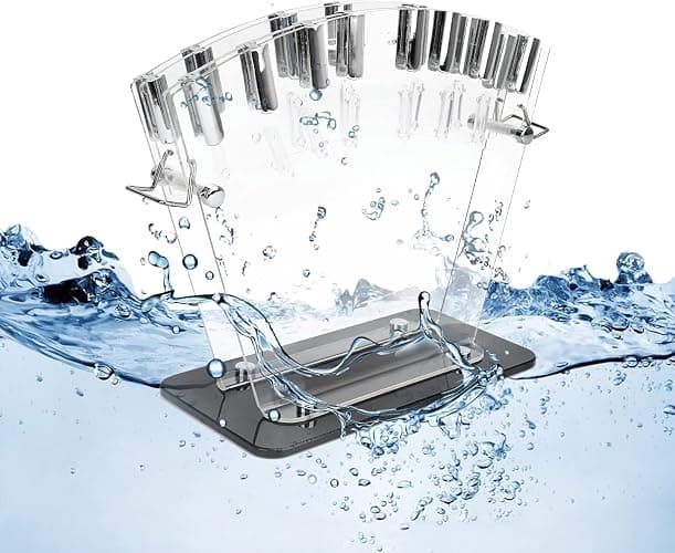 G.a HOMEFAVOR Knife Set for Kitchen, 16Pcs Stainless Steel Print Nonstick Coated Blade Kitchen Knives with Acrylic Stand, Multicolored thumbnail 7