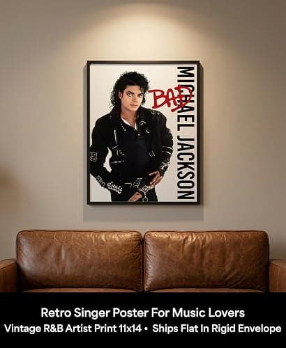 AMERICAN LUXURY GIFTS 80s Pop Music Album Cover Wall Art - 11x14 Unframed Retro Singer Poster - Vintage R&B Artist Print for Bedroom Aesthetic, Recording Studio, Man Cave & Home Theater Decor thumbnail 2
