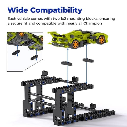 Display Stand for Lego Speed Champions Building Kit, 2 Layer Stand for Lego Car 77242 76923 76934 77240 77239 76914 76917 Model with Driver's Display, Collectible Gifts for Adults thumbnail 5