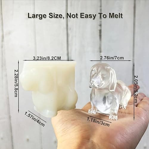 Yamteck 3D Dachshund Dog Ice Cube Silicone Molds, Fun Animal Shape Large Dachshund Dog Ice Cube Tray for Whiskey, Cocktail, Drink; Cute Novelty Gifts for Dachshund Dog Lover, Women Kids. 2 Pack thumbnail 2