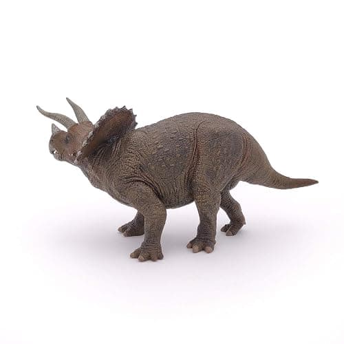 Papo - Grande figurine dinosaure - 22 cm - Tricératops, Rencontre avec le Géant, Jouet enfant dès 3 Ans - Découverte de la Vie Préhistorique et des Dinosaures Herbivores, Vert thumbnail 7