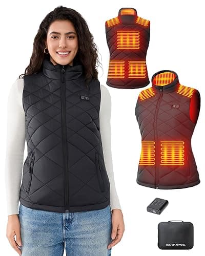 HILLSLTR Heated Vest Women with 18400mAh 7.4V Battery Pack Included, Water-Resistant Lightweight Outdoor Warming Vest - Image 1