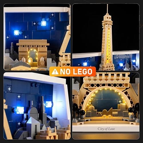 LIGHTAILING Led Light for Lego-21064 Paris – City of Love - Easy Install, Hidden Wiring, Home Decor & Gift-Ready (Model Not Included) thumbnail 4