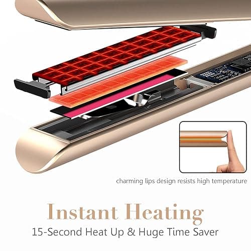 FURIDEN Professional Salon Quality Hair Straightener, Hair Straightener and Curler 2 in 1, Flat Iron Curling Iron in One, Fast Results | Long Lasting thumbnail 3