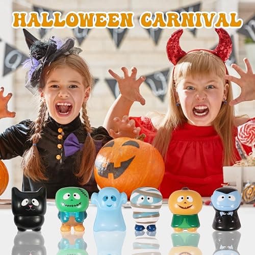 New 6 Packs-Halloween Squishies Toys Slow Rising Party Favors:Pumpkin,Zombie,Black Cat,Mummy,Vampire,Ghost Halloween Treat Bag Classroom Prizes,Stress Relief Toys for Kids Toddlers Gift thumbnail 8