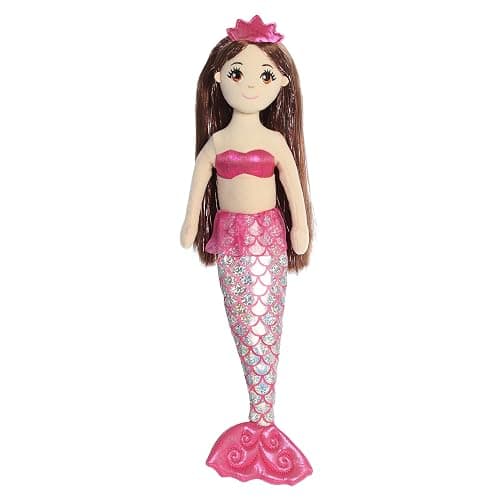 Aurora® Enchanting Sea Sparkles™ Ruby Stuffed Doll - Imaginative Play with Magical Companions - Perfect for Kid's Birthdays and Celebrations - Pink 18 Inches thumbnail 2