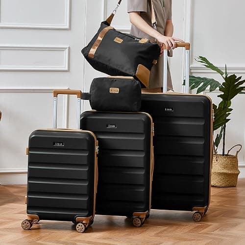 Eeeza Luggage Sets 5 Piece, Lightweight Durable Hardshell, 20/24/28" Green | Suitcases with Wheels, ABS Hard Case, TSA Lock, Spinner Wheels, Carry On Luggage Set thumbnail 9