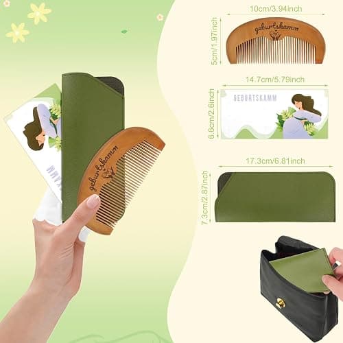 Kaempe Geburtskamm Wehenkamm, Holzkamm, Schwangerschaft Geschenk Für Mutter, Kamm Holz, Birth Comb, für Angstlinderung, Natürliche Schmerzlinderung, Stresslinderung thumbnail 6