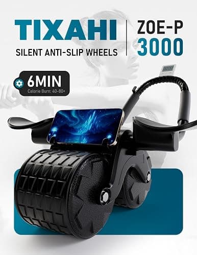2024 New Ab Roller Wheel with Timer & Knee Mat,Automatic Rebound Abdominal Wheel with Elbow Support Ab Workout Equipment for Strengthening Core Muscles Abs Exercise Roller for Women Men thumbnail 4