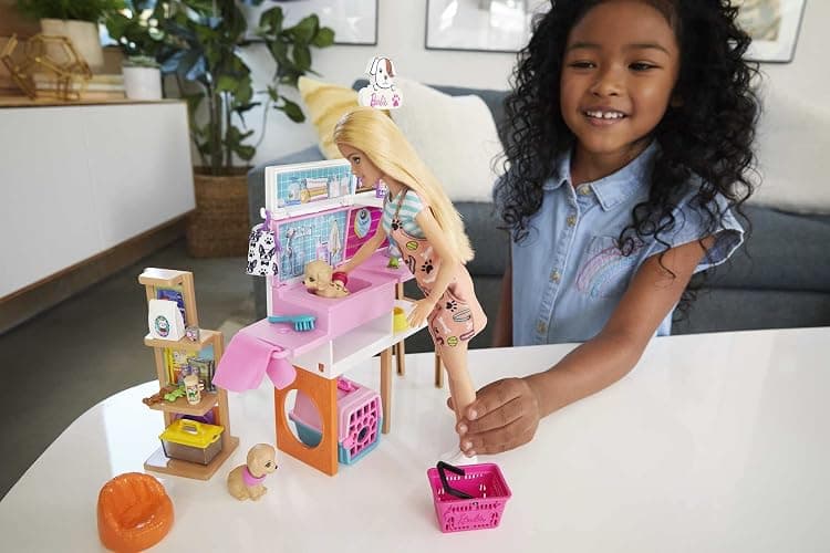 Barbie Doll & Playset, Pet Boutique with 4 Pets, Color-Change Grooming Feature & 20+ Themed Accessories thumbnail 2