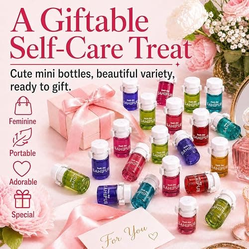 SAHIPUB Hair Perfume Oil for Women, 40 Portable Bottles Hair Oil with 10 Scents, Hair Fragrance Gift Set, 2-in-1 Leave-In Hair Serum for Frizzy Dry Hair, Lightweight Non-Greasy, Long-Lasting Scent thumbnail 9