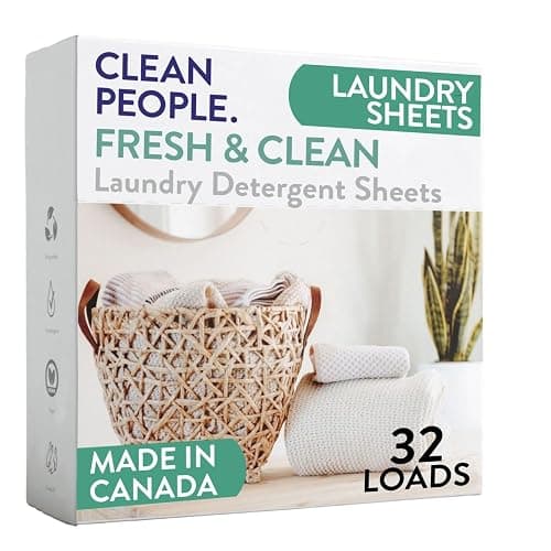 The Clean People Laundry Detergent Sheets - Laundry Soap - Ultra Concentrated, Recyclable Packaging, Stain Fighting - Fresh Scent, 32 Pack - Image 1
