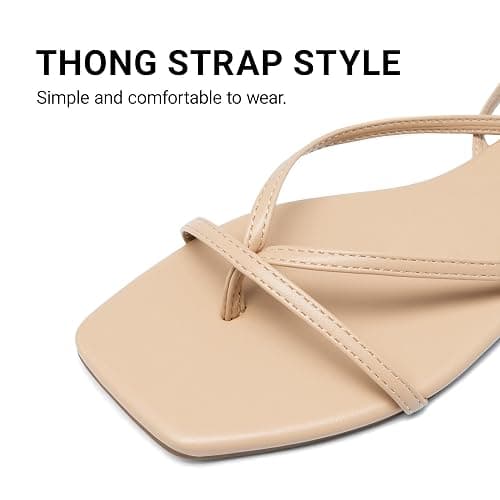 DREAM PAIRS Womens Strappy Lace Up Summer Flat Sandals | Comfortable Thong Design Gladiator Dressy Square Toe Tie Up Sandals for Walking Beach Vocation City Walks Travel thumbnail 7