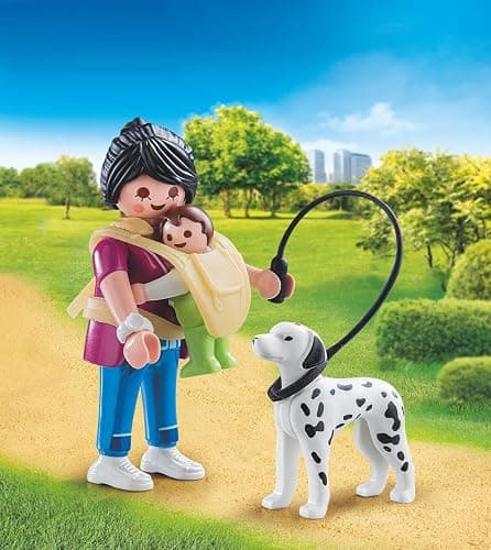 Playmobil 70154 Special Plus Mama with Baby and Dog ful, Fun Imaginative Role-Play, PlaySets Suitable for Children Ages 4+ - Image 1