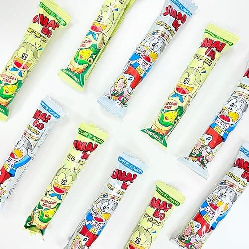 Japanese Snacks Variety Pack, Corn and Cheese Flavor, Corn Puffed Dagashi Mix, 30 Sticks thumbnail 6