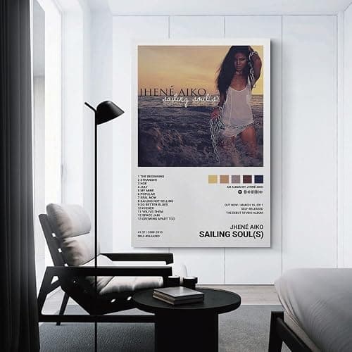 DTSJNS Jhene Aiko Sailing Soul(s) Canvas Poster Bedroom Decoration Landscape Office Valentine's Birthday Gift Unframe-style12x18inch(30x45cm) thumbnail 3