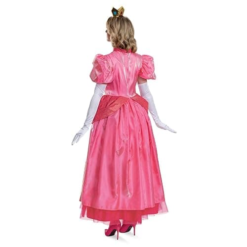 Disguise Womens Princess Peach Adult Costume, Official Super Mario Elevated Adult Costume Dress and Crown thumbnail 2