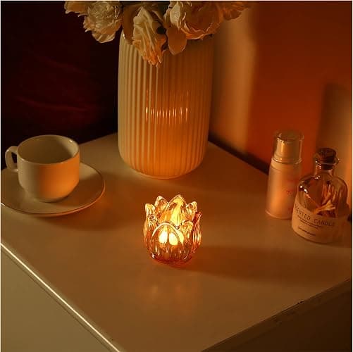 GOLDEAL 12Pcs Gold Votive Candle Holders, Thick Glass Tea Light Candle Holder Bulk, Tealight Candle Jars for Wedding Table Decor, Party Supplies, Bridal Shower Decorations, Centerpieces for Tables thumbnail 7