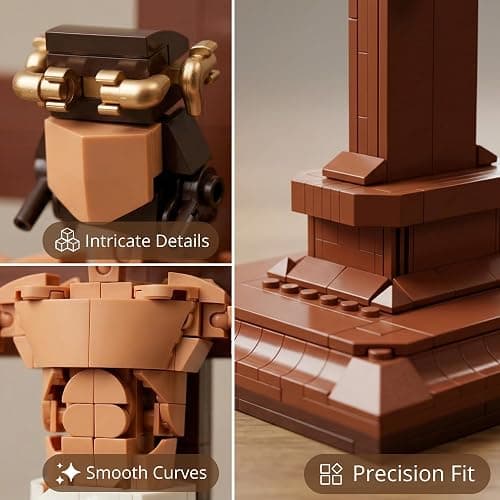 TLOEP Jesus Crucifix Building Set, Christian Cross Display Model (588 Pieces), Faith-Based Religious Decor Statue for Home & Office, Christian Gift for Easter, Lent & Confirmation thumbnail 4