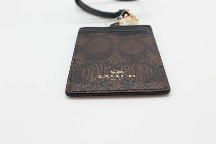Coach Signature PVC Lanyard ID Badge Card Holder (Brown/Black) thumbnail 3