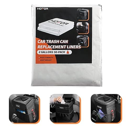 HOTOR Car Trash Can Black and Trash Bags Car Trash Can(2 Gallons 50 Pack) thumbnail 6
