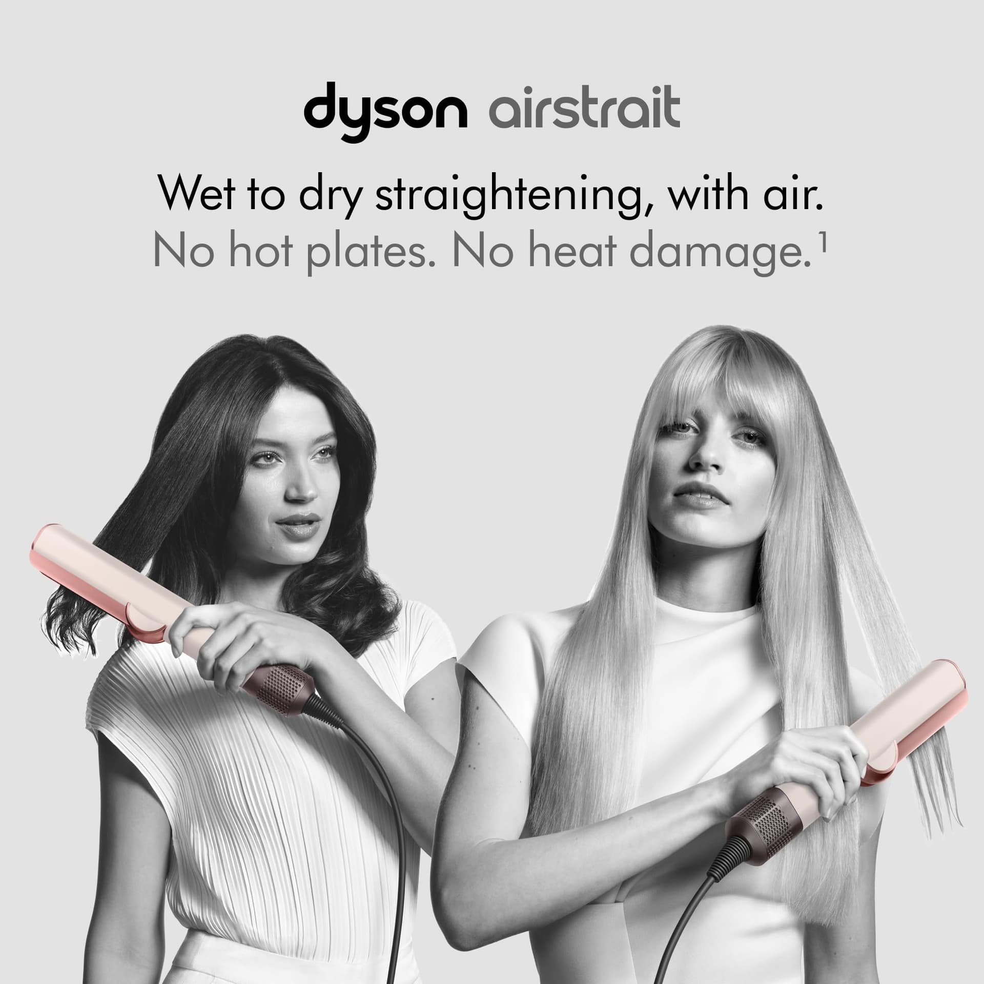 Alisadora Dyson Airstrait™ (Ceramic Pink). Alisado de húmedo a seco, con aire para un acabado natural. Sin placas calientes. Sin daño por calor. thumbnail 2