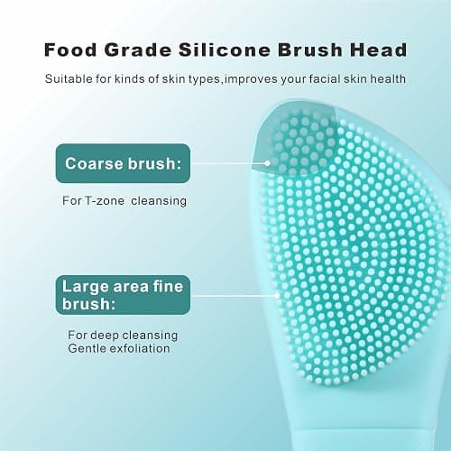 YUSAGO Multifunctional Face Washing Brushes,2 in 1 Pore Cleaning Brush & Blackhead Scraper,Pimple Extractor for Women Men,Face Scraper Skin Spatula,Pore Scrubber for Deep Cleansing.(Green) thumbnail 6