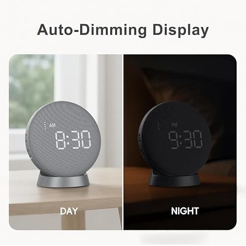 REACHER Super Loud Alarm Clock for Heavy Sleepers Adults Teens, Vibrating Alarm Clock Bed Shaker Under Pillow, Rechargeable Battery Powered for Travel, Auto-Dim, Portable thumbnail 8