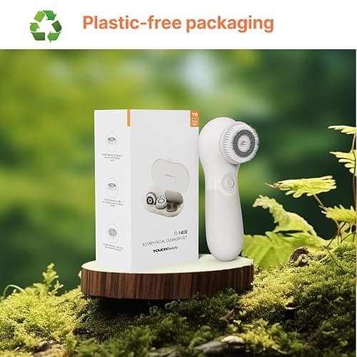 Face Scrubber with 3 Brush Heads & 2 Speeds - Deep Cleaning, Exfoliating, and Massaging for All Skin Types - Facial Cleansing Brush Includes Silicone Head, Travel Case & Free-Plastic Packaging thumbnail 8