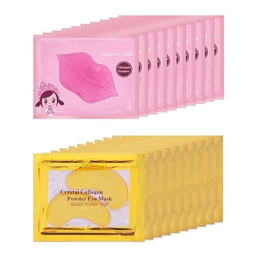 20 Pairs Lip Mask & Eye Mask, Under Eye Patches, Lip Mask Skincare, Bridesmaid Gifts, Party Supplies, Gifts for Women, Bulk Gifts for Women, Girl Stuff, Bachelorette Party Favors, Mothers Day Gifts - Image 1
