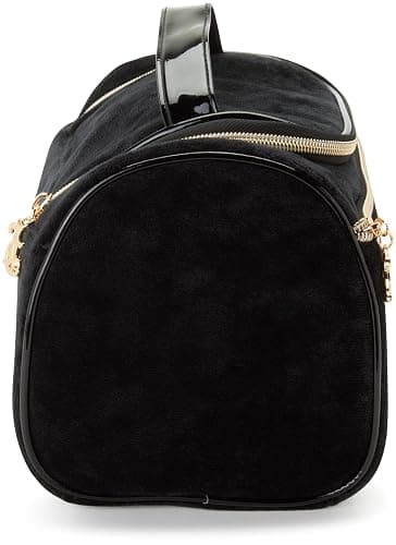 Juicy Couture Black Makeup Bag Cosmetics Organizer Travel Essentials Hanging Duffel Velour Rhinestones thumbnail 5