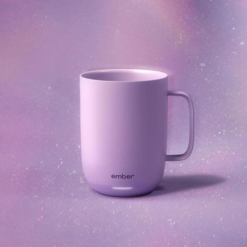 Ember Temperature Control 14oz Smart Mug 2, App-Controlled and Rechargeable Heated Coffee Cup Warmer with Intelligent LED Display, Lavender. - Image 1