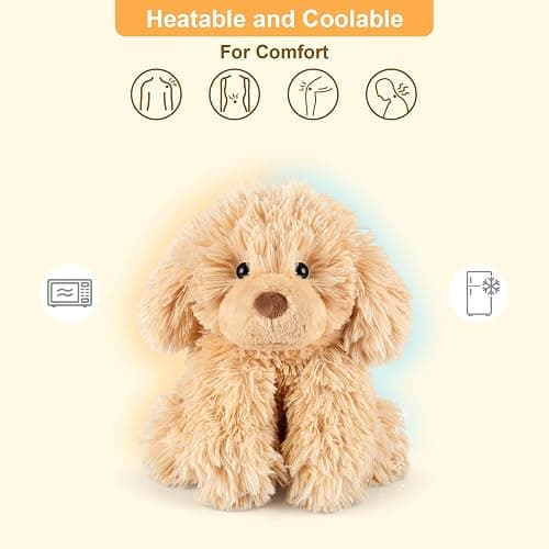 SuzziPals Heatable & Coolable Golden Retriever Stuffed Animal Heating Pad | Microwavable Dog Plush for Period Cramps, Lavender Scented, Stress Relief, Soft & Huggable, Bedtime Buddy, Great Gift thumbnail 4