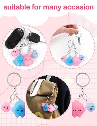 ChunlongFour Matching Keychains Couple Gifts for Boyfriend Girlfriend Him Her Friend Valentine's Day Gift Cute Keychain Set Matching Couple Stuff Best Ideal Gift for Christmas Birthday thumbnail 4