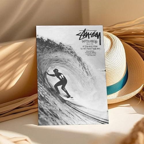 Vintage Black And White Surf Poster, Jeff Booth International Tribe Wall Art for Room Decor, College Dorm,for Living Room Bedroom Decor thumbnail 6