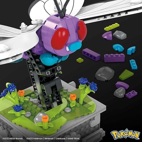 MEGA Pokémon Building Toys Set, Motion Butterfree with 605 Pieces, 7 Inches Tall, Moving Wings, Kids or Adult Collectible thumbnail 6