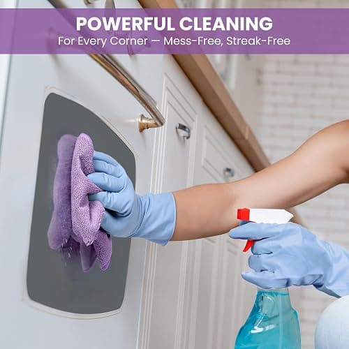 SIFANGKE Microfiber Cleaning Cloth, 12 Pack Purple Cleaning Rags for Housekeeping, Reusable Microfiber Towels for Car, Kitchen, Bathroom and Household Cleaning Supplies, 11.8"X11.8" thumbnail 6