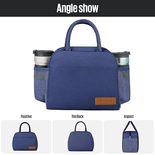 douyadady Lunch Bag Women/Men Lunch Box Women/Men (Dark blue) thumbnail 5
