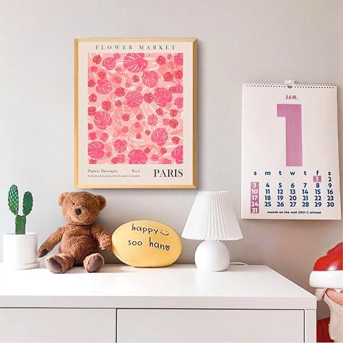 dazongweihan Flower Market Poster Set of 9, Abstract Wall Art Prints,Vintage Colorful Floral Wall Art Decor,Minimalist City & Flower Painting Pictures,Pink Prints Wall Art,8x10in, Unframed(Q) thumbnail 7