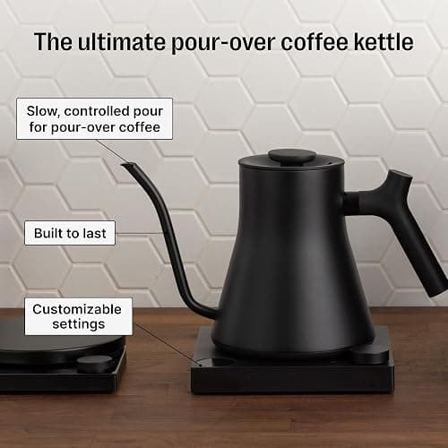 Fellow Stagg EKG Pro Electric Gooseneck Kettle - Pour-Over Coffee, Tea, Quick Heating, Precise Temperature Control, Scheduling, Built-in Brew Timer - Matte Black, 0.9 L, UK thumbnail 5