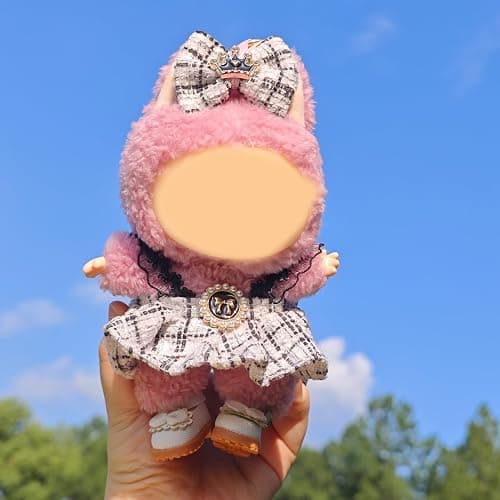 Clothes for 17cm Doll, 2 PCS Cute Chic Style Hair Clip & Dress Set, Dress up Outfit Exquisite Accessories for Dolls thumbnail 6